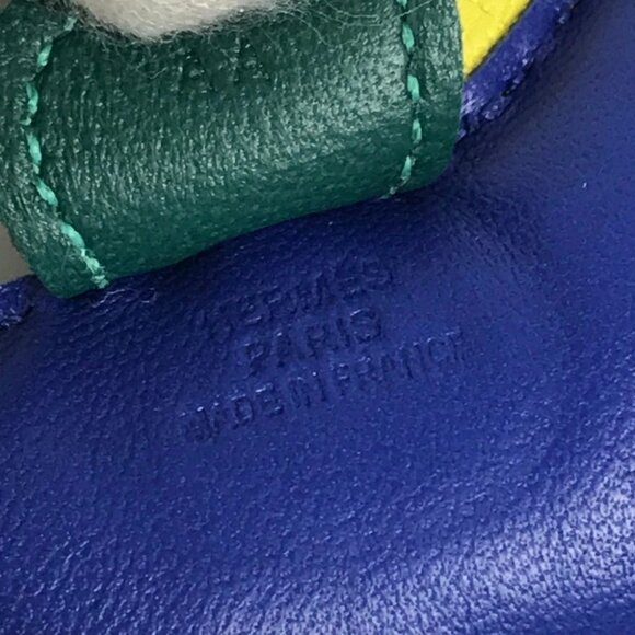 HERMES Rodeo PM Bag Charm Horse Cheval charm Anyo Miro blue/Yellow x Green - Picture 9 of 10